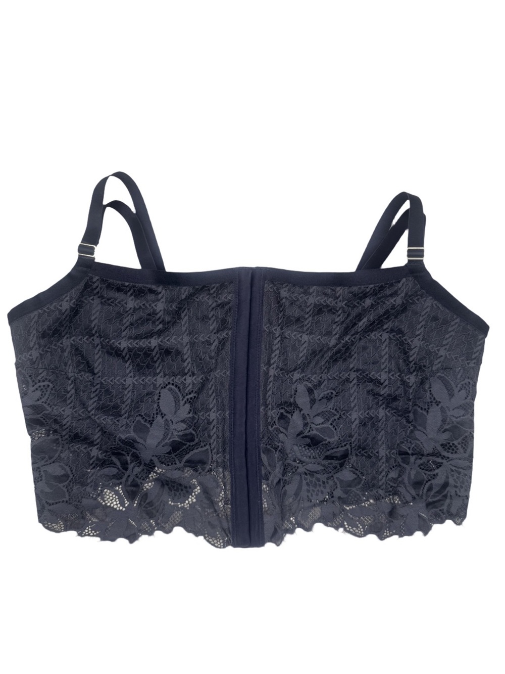 💟 3/$20 aerie Black Lace Longline Bustier Style Bralette XL